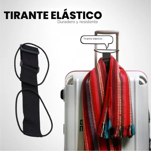 Vista 5 de Correas de conector de equipaje ajustables fuertes y multiusos, cinturón de sujeción elástica flexible y ajustable para correa de equipaje, correas