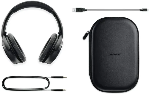 Vista 2 de Bose Auriculares inalámbricos QuietComfort 35 (Serie II), cancelación de ruido, con control de voz Alexa – Edición limitada Triple Midnight