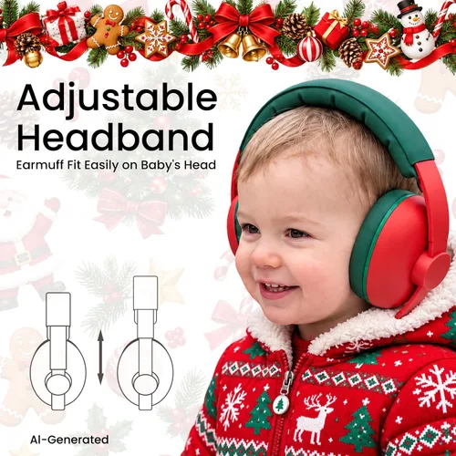 Vista 50 de Auriculares de bebé para protección contra el ruido, color blanco