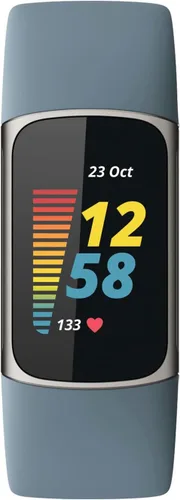 Vista 3 de Fitbit Charge 5 - Rastreador de actividad física avanzado con GPS, frecuencia cardíaca, sueño y salud, paquete de energía con adaptador