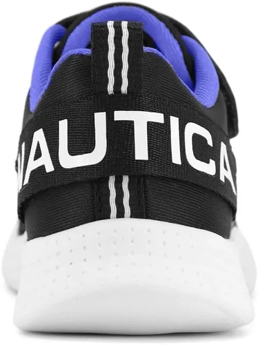 Vista 3 de Nautica - Tenis para niños con correa ajustable y cordones elásticos, zapatos informales cómodos para niños y niñas (bebéniño pequeño)