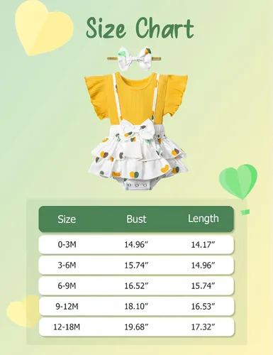 Vista 6 de TyeSmo Ropa de bebé para niña, ropa de bebé para niñas, manga con volantes, mameluco con diadema, ropa de verano para bebé niña