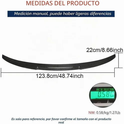 Vista 5 de Alerón de maletero de fibra de carbono para BMW Serie 4 G26 i4 Gran Coupé
