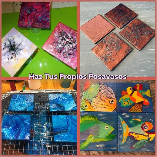 Vista 5 de 12 azulejos de cerámica para posavasos blancos 4x4 sin esmaltar, manualidades de bricolaje, cerámica lista para pintar