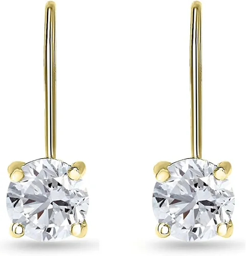 Vista 2 de Aretes para mujer, aretes de piedra natal, piedra preciosa genuina o sintética, aretes redondos de 1564 pulgadas, aretes de gota, aretes colgantes