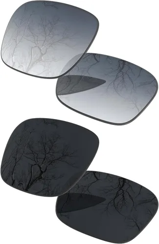 Vista 13 de Juego de 2 lentes polarizadas de repuesto para Oakley Holbrook OO9102 Pack Negro y Negro