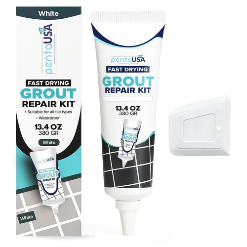Vista 13 de PentaUSA Lechada para Azulejos - Reparaciones de Relleno de Lechada Grande, Kit de Reparación de Lechada de Secado Rápido, Fórmula Inodora - Incluye