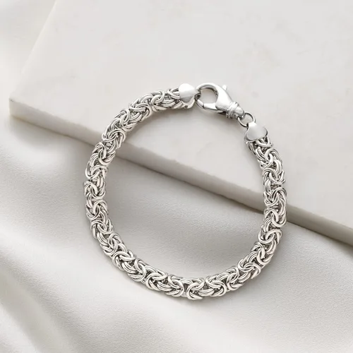 Vista 8 de Ross-Simons Sterling Silver Small Byzantine Bracelet