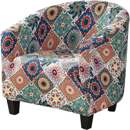 Vista 22 de MIFXIN - Funda elástica para silla de bañera de terciopelo de alta elasticidad, cubierta de silla de club, cubierta de sillón de elastano, cubierta