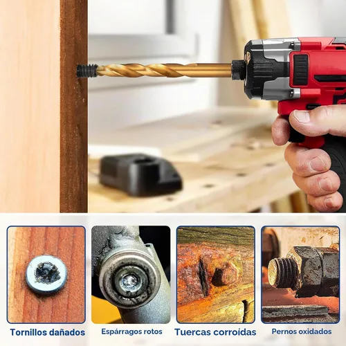 Vista 6 de Toolwiz Juego de extractor de tornillos fácil de sacar - Kit de extractor