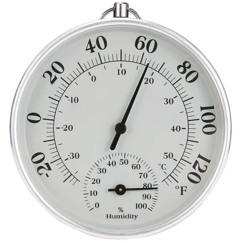 Vista 8 de Termómetro higrómetro para exteriores, termómetro inalámbrico de 8 pulgadas, termómetro de interior para temperatura del hogar, sin batería