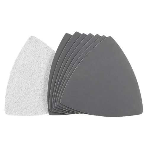 Vista 11 de TA-VIGOR 8 almohadillas de lijado triangulares de grano 800, almohadillas de lijado de carburo de silicona con gancho y bucle para multiherramienta
