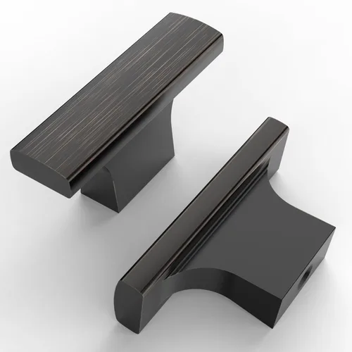Vista 8 de Asidrama - Paquete de 10 manijas para gabinete de cocina color níquel satinado cepillado, manijas de zinc para gabinete, accesorios para gabinetes
