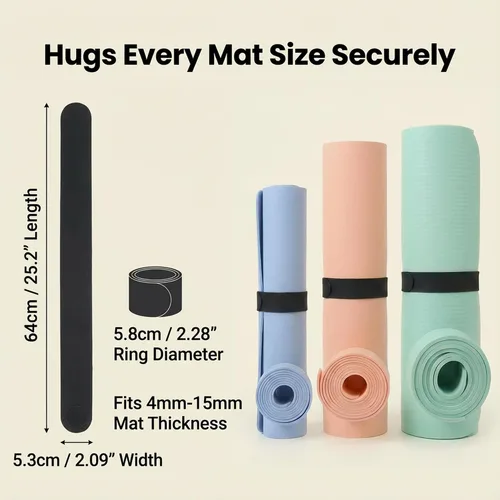 Vista 7 de Yoga Mat Carrier Strap, Adjustable Thick Straps Sling for Carrying Large Mats, Stretching Band