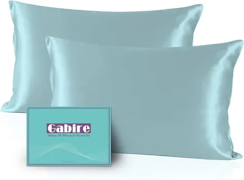 Vista 20 de Gabire Funda de almohada de seda de morera para cabello y piel, evita el acné, fundas de almohada de seda real de ambos lados, funda de almohada