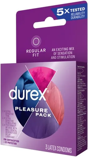 Vista 9 de Durex Pleasure Pack Condón, 3