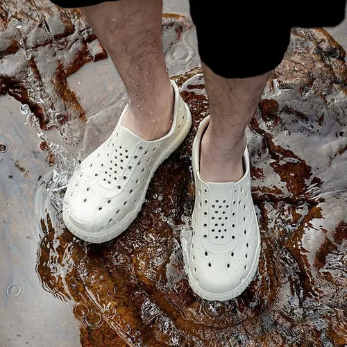 Vista 4 de Mens Garden Shoes for Women Breathable Slip-On Gardening Clogs Quick Dry Non-Slip Water Shoe Outdoor Beach Lightweight Sandals