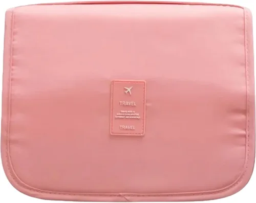 Vista 10 de Neceser de viaje – Pequeño organizador colgante de baño y cosméticos para hombres y mujeres – Bolsa de viaje para artículos de tocador, Beige