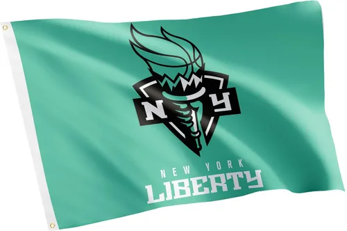 Vista 7 de Desert Cactus Bandera de la Libertad de Nueva York NY Team WNBA 100% poliéster para interiores y exteriores 3x5 pies Banderas (negro)