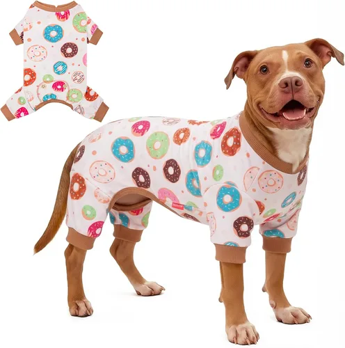 Vista 41 de KYEESE - Pijama de terciopelo para perros, con patrón de patos amarillos, ropa elástica y suave para cachorros y perros pequeños, mameluco cómodo