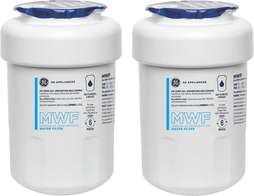 Vista 8 de GE MWF Filtro de agua para refrigerador, filtro de repuesto original, certificado para reducir el plomo, el azufre y más de 50 impurezas