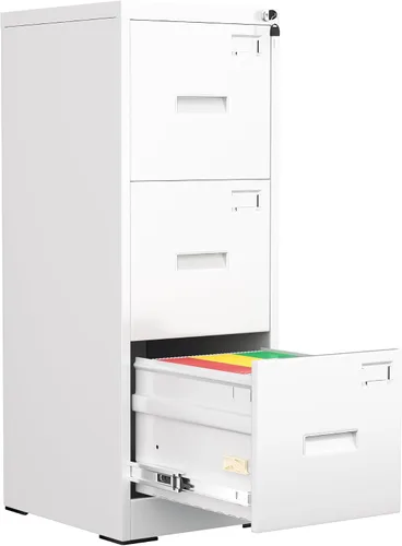 Vista 17 de Greenvelly Archivador Vertical de 18" D, Gabinete de 2 Cajones con Cerradura para Oficina en Casa, Metal Negro para Colgar Carpetas