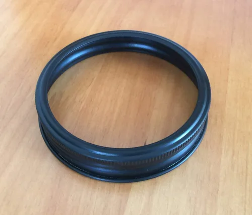 Vista 4 de Anillos de metal resistentes a la oxidación de aluminio negro mate y seguros para alimentos y sin BPA, para tarros de conservas