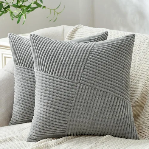 Vista 24 de Topfinel Juego de 2 fundas de almohada decorativas negras de 16 x 16 pulgadas para sofá, cama, decoración rústica estilo bohemio para el hogar