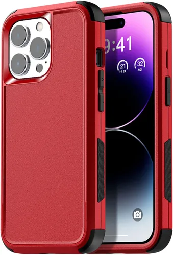 Vista 11 de AICase Funda para iPhone 14 Pro Max (6.7") con Protector de Pantalla de Vidrio, Protección contra Caídas de Servicio Pesado, Cuerpo Completo
