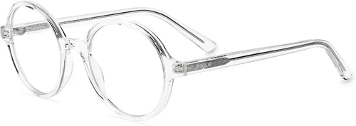 Vista 54 de Blue Light Blocking Glasses for Women Men Metal Round Frame Gris (Smoke Grey)