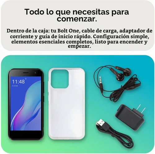 Vista 9 de Bolt One, teléfono Android desbloqueado, 2025, garantía de EE. UU Negro
