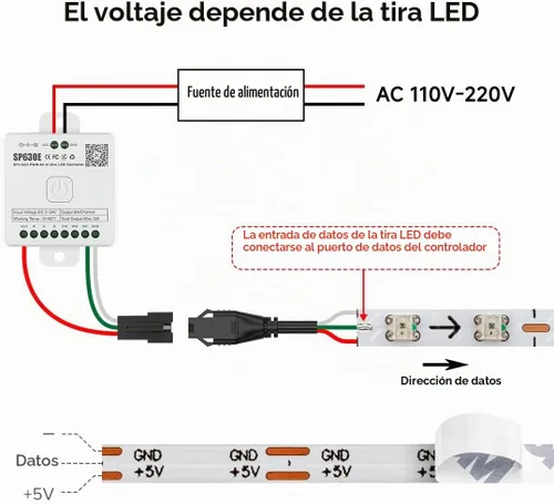 Vista 6 de BTF-LIGHTING WS2812B - Tira LED IC RGB 0.1 in, 0807SMD, DC5V, 3,2 pies, 160