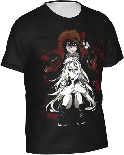 Vista 3 de Anime Angels-of-Death T-Shirt Man's Fashion Round Neck Cotton T-Shirts Summer Short Sleeve Tee