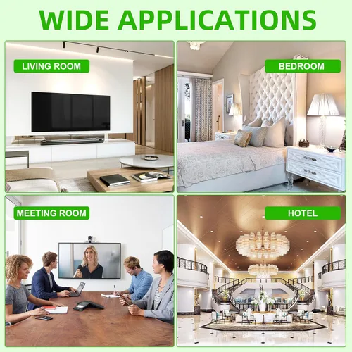 Vista 8 de Kit de organización de cables de pared con placa de pared de cepillo, salidas de CA y puertos USB, cable de 9 pies, toma de pared empotrada