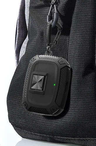 Vista 7 de Maxjoy Funda para Beats Studio Buds, Studio Buds Plus 2023 con cerradura, Studios Bud + fundas protectoras a prueba de golpes con llavero para Beats