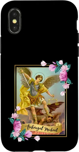 Vista 5 de Funda protectora para iPhone 17, diseño de ángel de la iglesia católica de San Miguel Arcángel