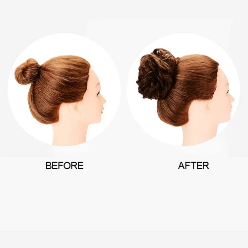 Vista 4 de Extensiones de cabello sintético para mujeres y niñas (1# negro azabache)