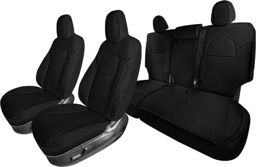 Vista 40 de FH Group Fundas de asiento de automóvil de ajuste personalizado hechas específicamente para Tesla Model Y Ultraflex 2020-2025, fundas de asiento