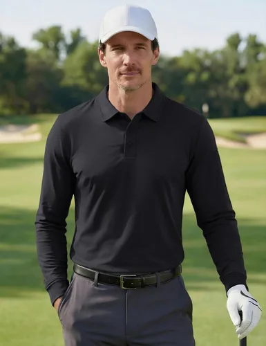 Vista 3 de MAGNIVIT Camisas Polo para Hombre de Manga Larga, de Secado Rápido, Rendimiento Militar, Táctico, para Combate del Ejército