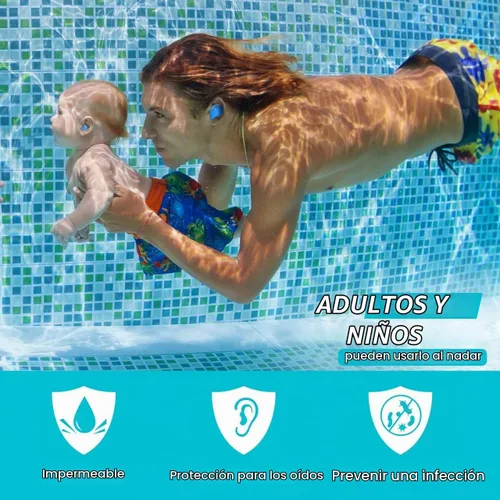 Vista 4 de Tapones para los oídos de natación-Tapones para los oídos de silicona para dormir