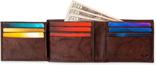 Vista 46 de Dockers Mens piel Capacidad extra Slimfold Bifold Wallet