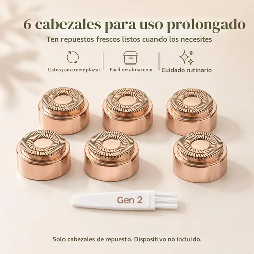 Vista 9 de Cabezales de repuesto para Flawless Generation 2, compatibles con el removedor de vello facial impecable Finishing Touch para mujeres, cuchillas