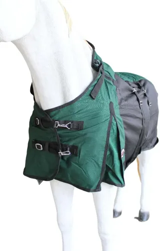 Vista 3 de Challenger Horse 1200D Turnout Sheet Waterproof, Breathable, Light-Weight Rain Blanket with Bellyband, Ripstop Outer Shell 3EE13B