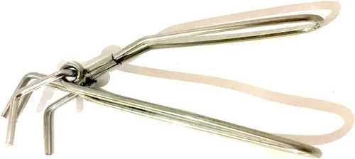 Vista 5 de Stainess Steel Pakkad Alambre Pinza Acero Cocina Cocina Cocina Acero Inoxidable Pakkad Plain Utility Pakkad Premium Calidad Sandasi Hot Pan Gripper