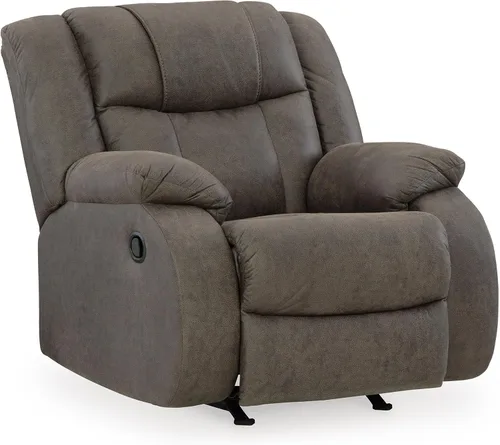 Vista 19 de Signature Design by Ashley Sofá reclinable manual, primera base, gris Distancia de pared de 3 pulgadas que ahorra espacio, tapicería de piel