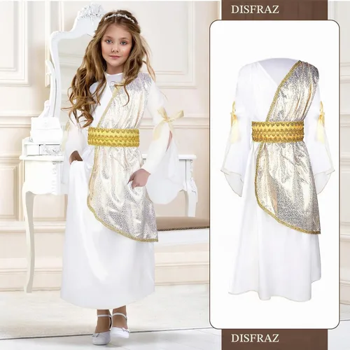 Vista 3 de Geyoga Disfraz griego de Toga para niños y niñas, cosplay de Halloween