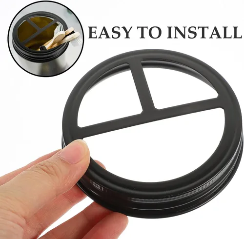 Vista 5 de Cabilock Tapa de acero inoxidable con tapa para tarros de conservas, 2 unidades, 3.386 in