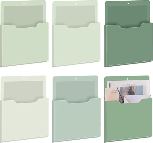 Vista 41 de Fuutreo Organizador magnético de archivos de pared, 6 unidades, soporte magnético para archivos de pared, frigorífico, revistas, papel para cartas