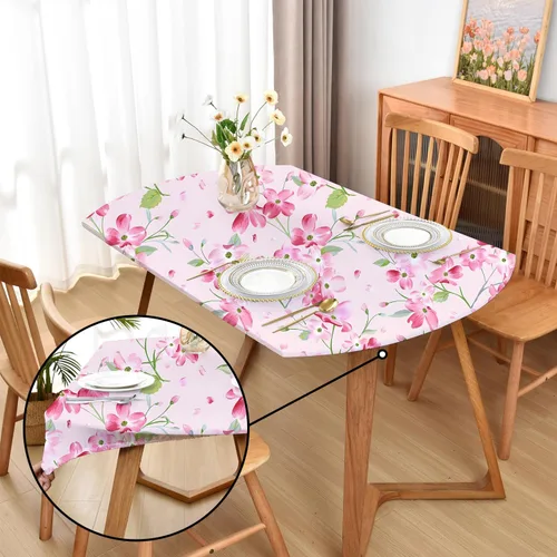 Vista 56 de Mantel ajustado blanco con elástico para mesas plegables de 48x48 pulgadas, manteles lavables y elásticos de elastano para mesas de cartas, manteles