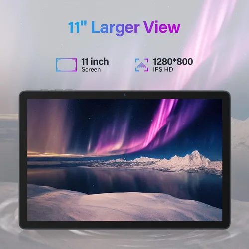 Vista 3 de Tablet Android 16 de 11 pulgadas, 16 GB + 128 GB, tabletas 2 en 1 con teclado MTK8786 Octa-Core Processor, 1TB Expand, 21MP Camera, 7000mAh